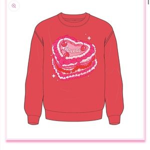 Living Fully Sweetie Sweatshirt in Soft Cherry